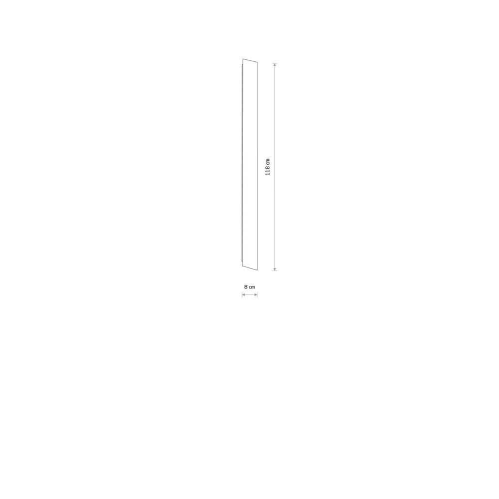 Moderne Wandlampe Comma Led Weiß 118 cm Lyora 5903139118835
