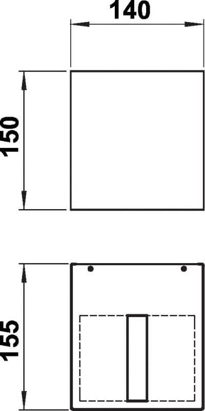 Quadratische LED-Wandleuchte Skup 15 cm Albert 4007235824162