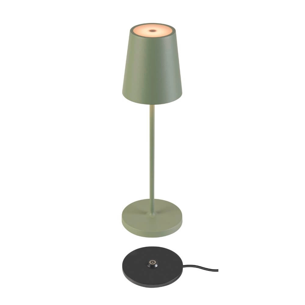 Tischlampe für den Außenbereich Vinolina Two grün - wiederaufladbar SLV 4024163288293