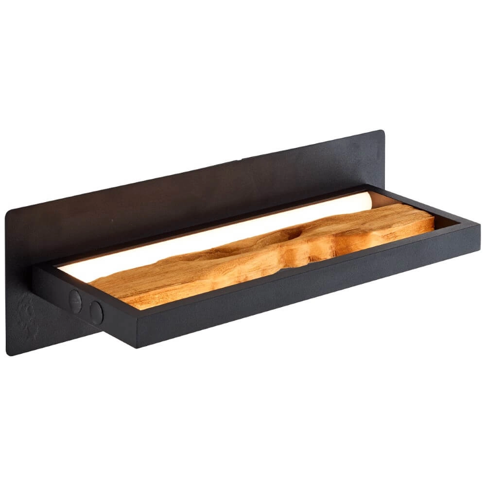 LED-Nachttischlampe Chaumont mit Holz