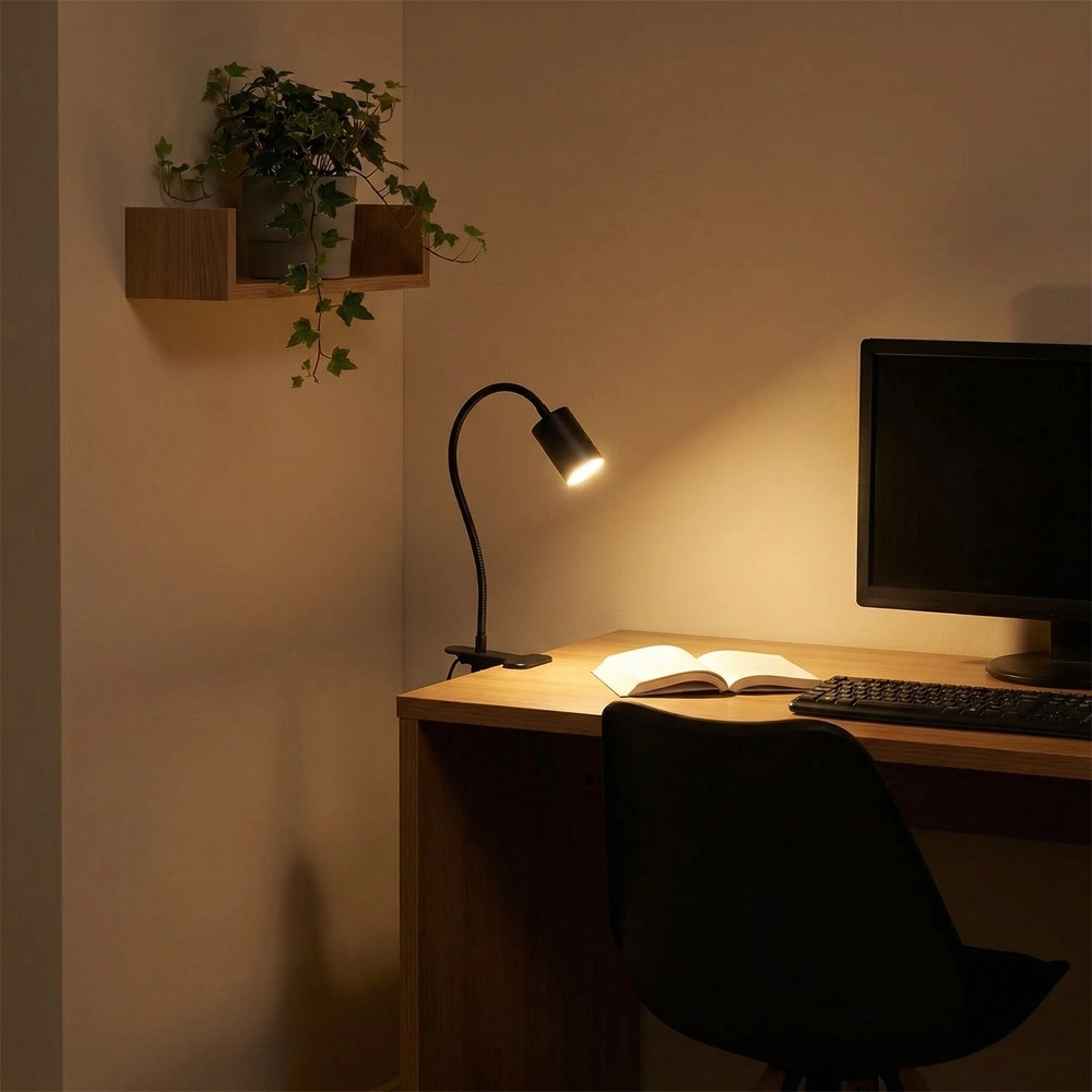 Klemmlampe Lardaro Schwarz Eglo 9008606389261