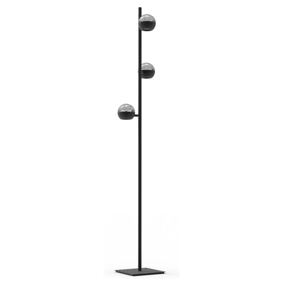 LED-Stehlampe Belluno 3-Licht Schwarz – Glas Steinhauer 8712746183986