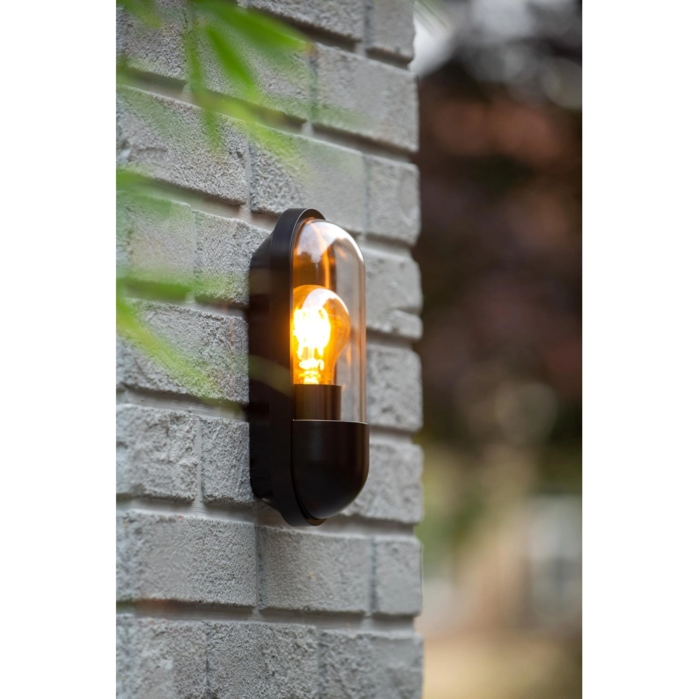 Wandlampe Capsule IP54 schwarz Lucide 5411212290458