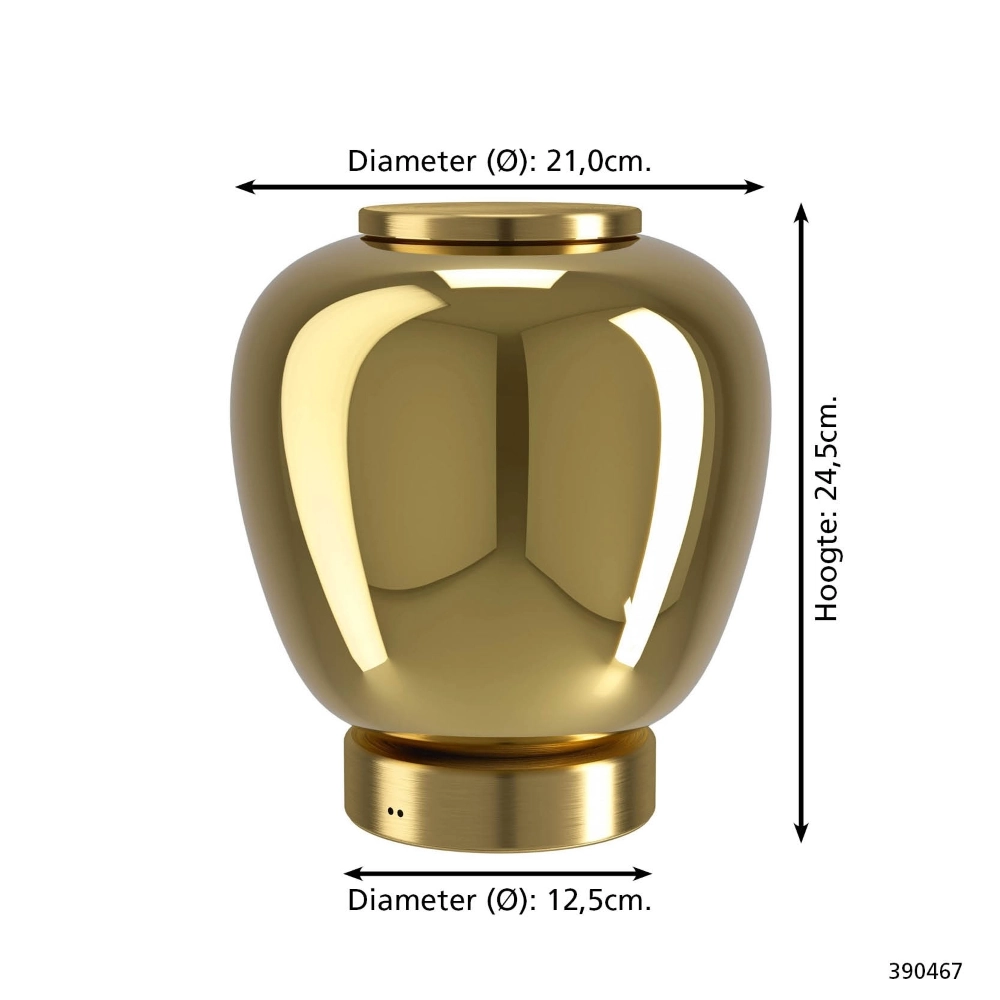 Design-Tischlampe Fruitera gold Ø 21 cm Stars of Light 9008606360079