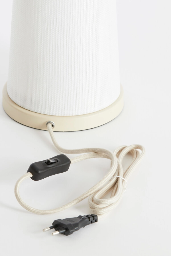 Japandi Tischleuchte Fyon Ø 16cm creme mit weiß Light & Living 8717807730659