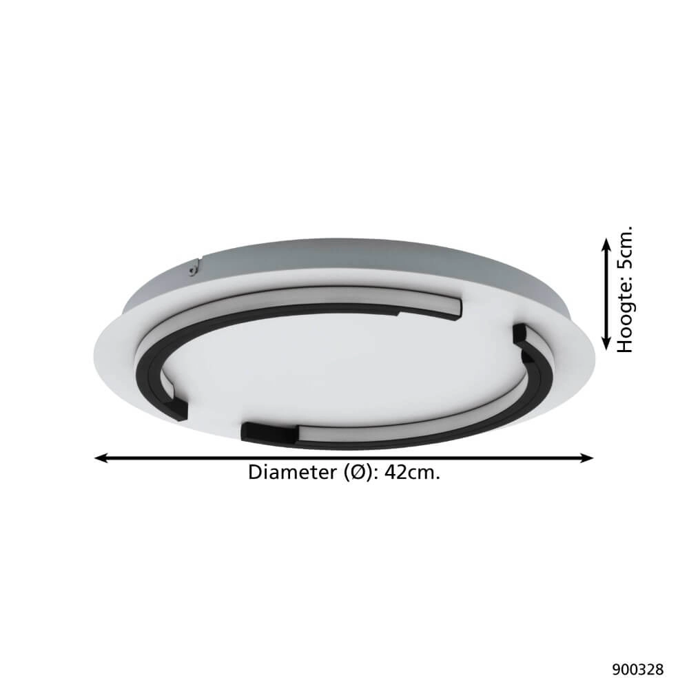 Weiße LED-Deckenleuchte Zampote Ø 42cm Eglo 9008606238095