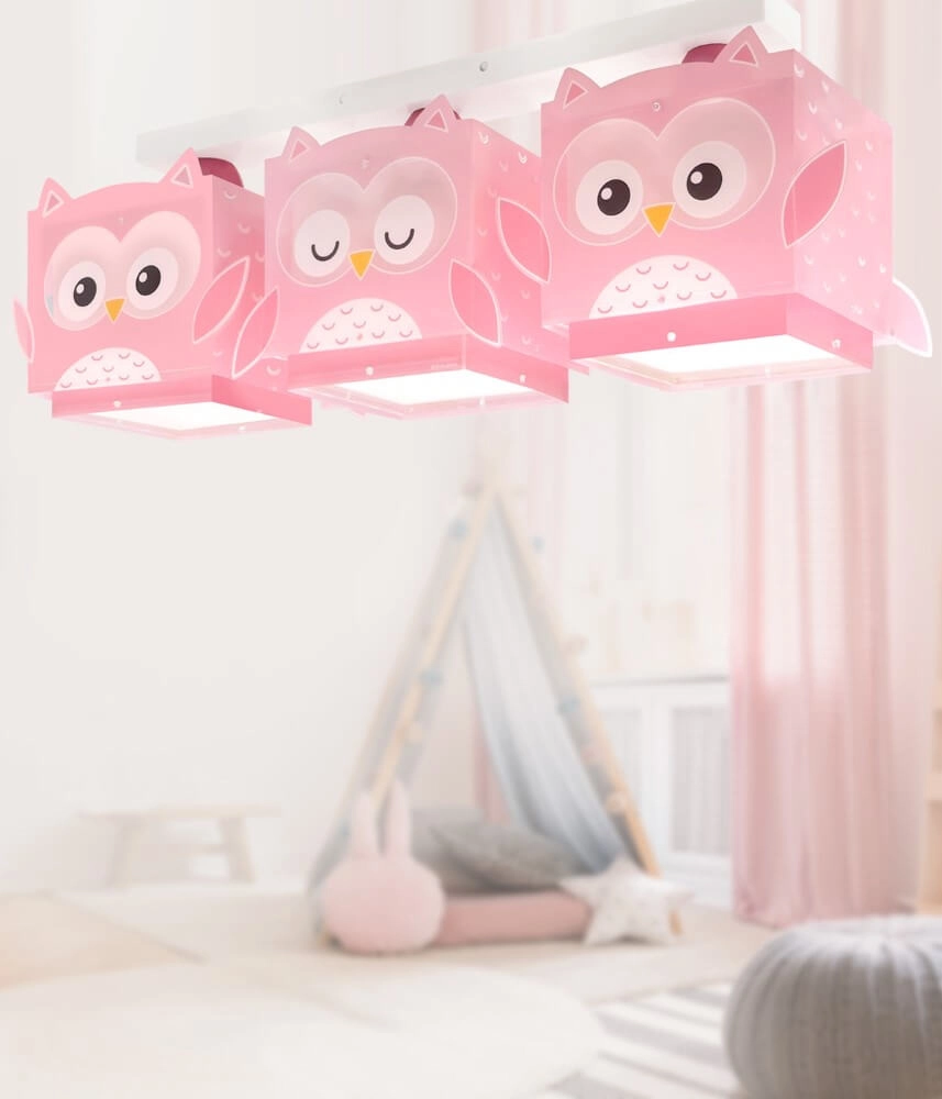 Kinderzimmer-Deckenleuchte Pink Owl Dalber 8420406644837