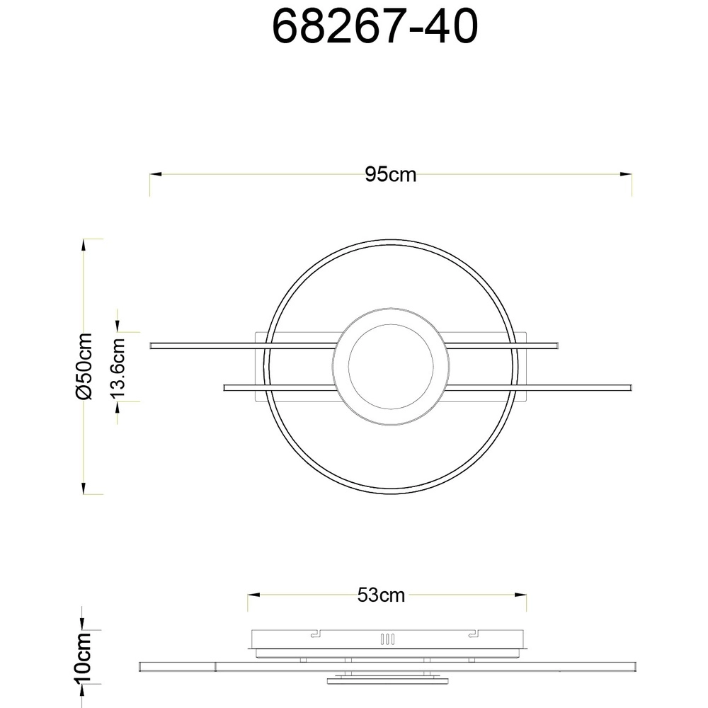 Design-Deckenlampe Donte Sandbraun Globo 9007371592739