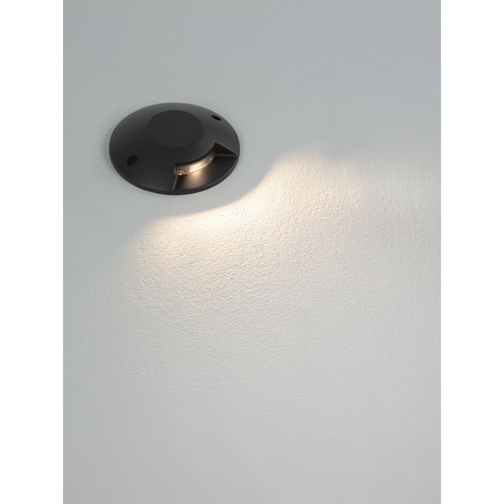 Flach montierter Bodenspot Grado schwarz - 6W Lyora 5212017497895