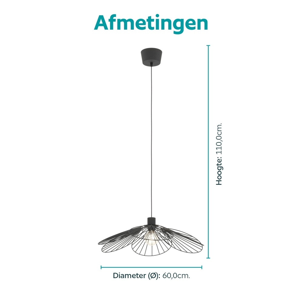 Pendellampe Binacua schwarz Ø 60cm