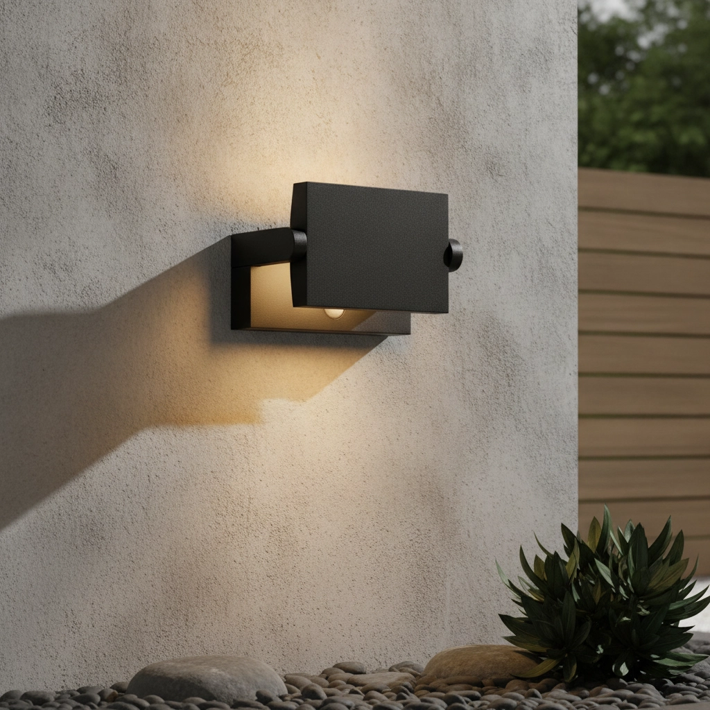 Design-Wandleuchte Gerber Schwarz mit Sensor