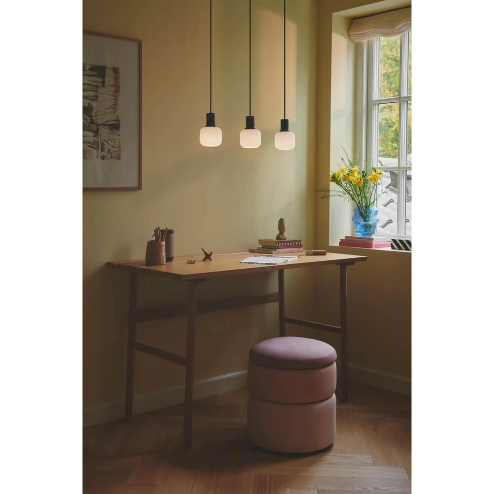 3-flammige Pendelleuchte Milford Schwarz-Weiß Nordlux 5704924018671