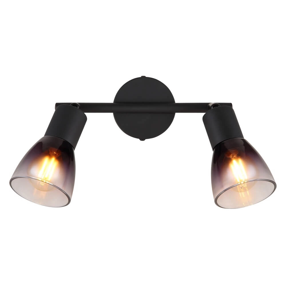 Schwarze Deckenleuchte Satella 2-flammig Globo 9007371449927