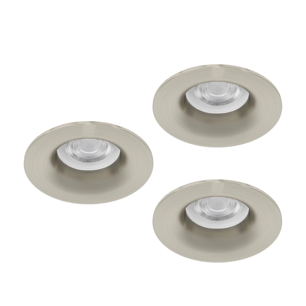 Set mit 3 Einbaustrahlern Salabate nickel Ø 8,8cm IP65 Eglo 9008606358908