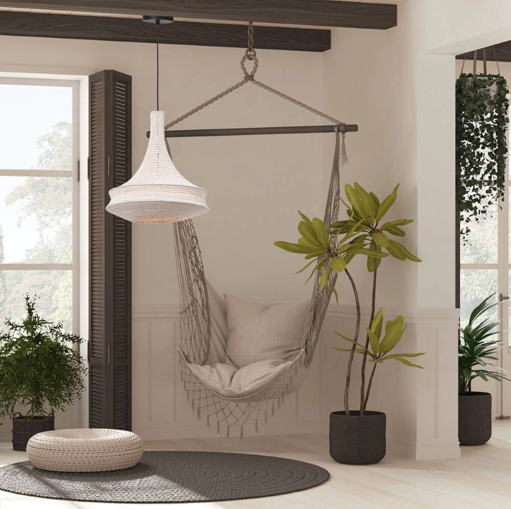 Hängelampe Marrakesch weiß Ø 60cm Steinhauer 8712746161526