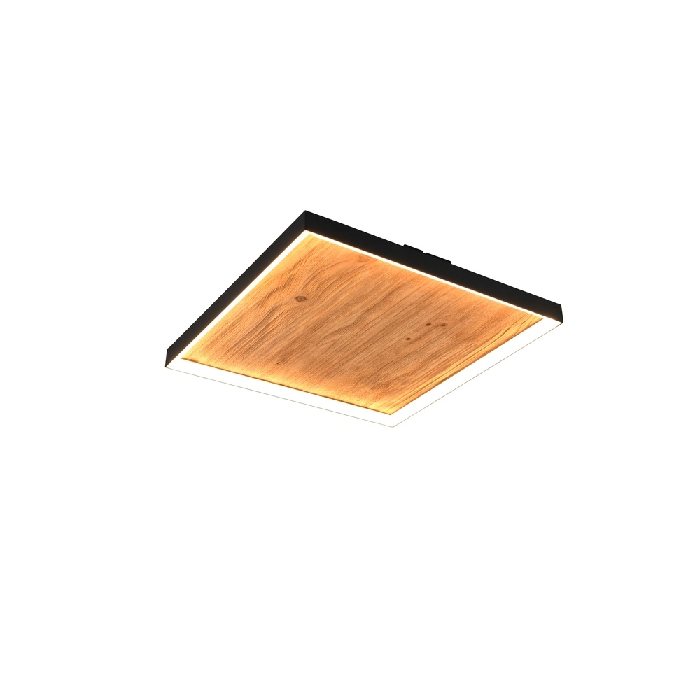 Design-Deckenleuchte Kalea schwarz mit Holz