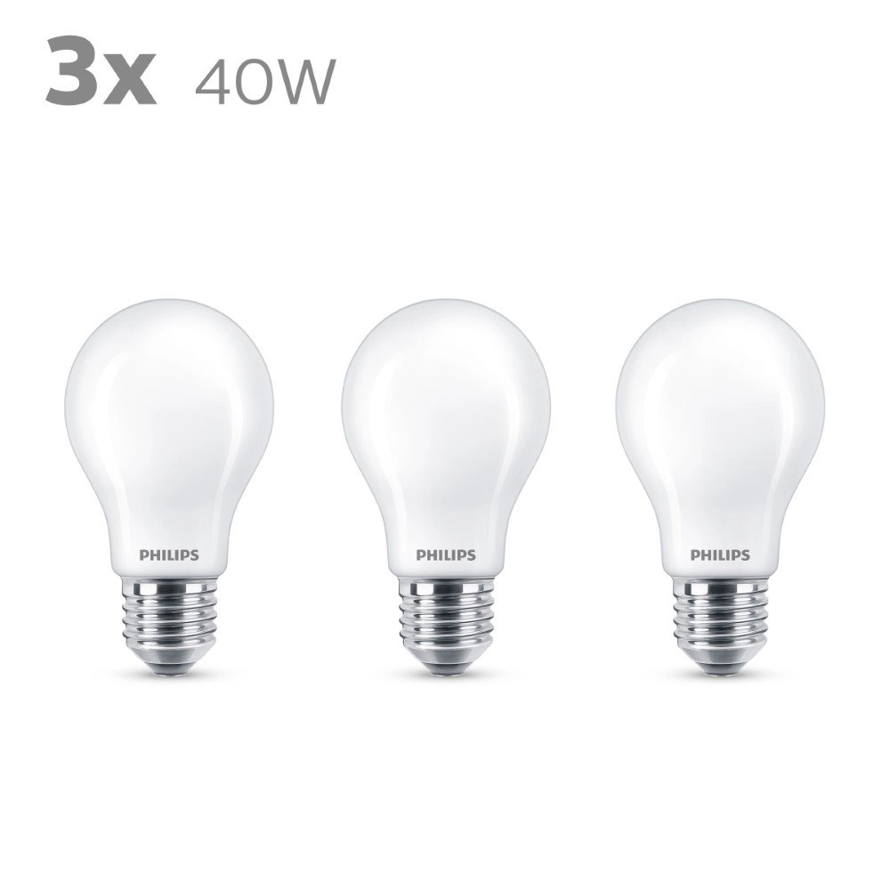 4,5W - E27 - 2700K - 470 lumen 3er-Set Philips 8719514266711