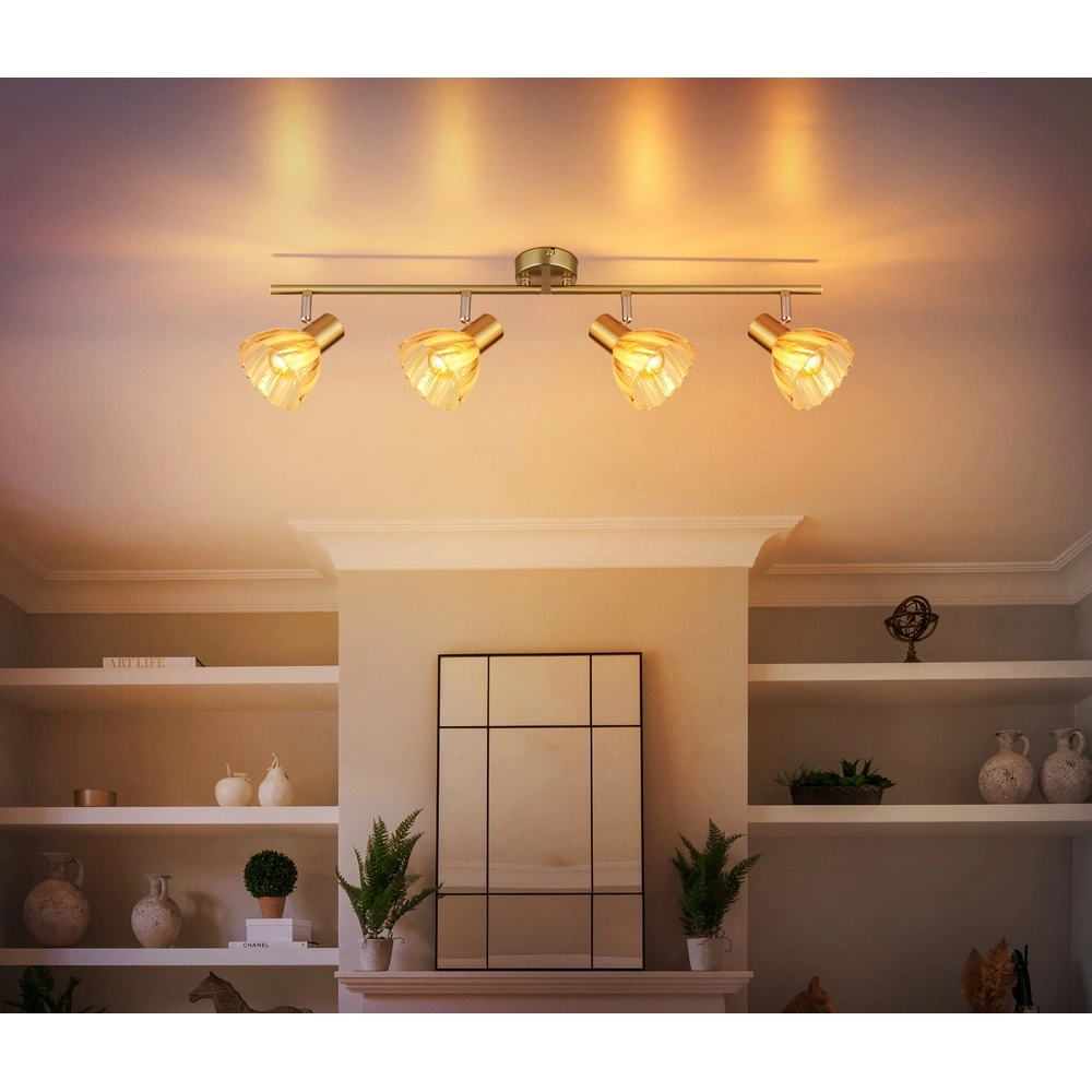Deckenlampe 4-Licht Zachery Gold Globo 9007371531509