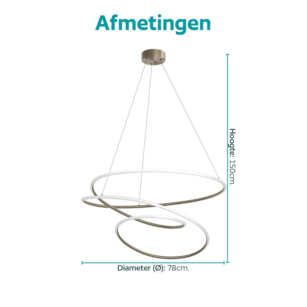 Moderne Pendellampe Racale Ø 78 cm Bronze Eglo 9008606391424