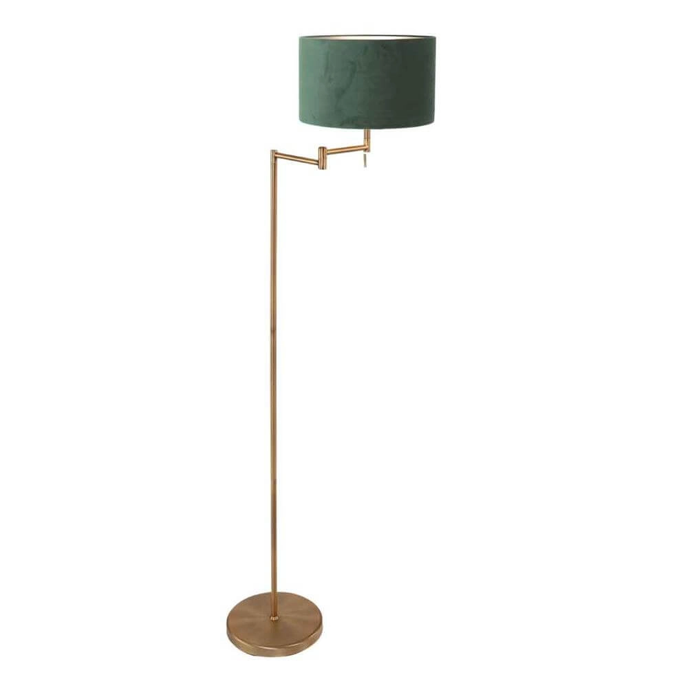 Stehlampe Bella Bronze mit grüner Kappe