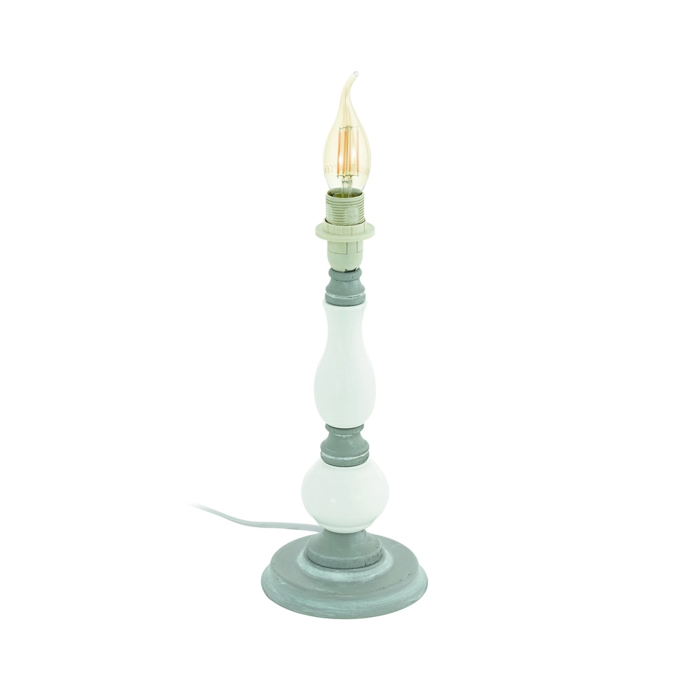 Klassische Tischlampe Ties Grau