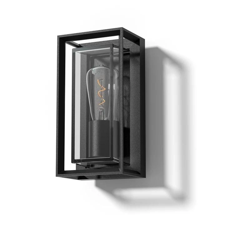 Elegante Außenlampe Leeds schwarz - E27 - Glas Artdelight 8720701104198