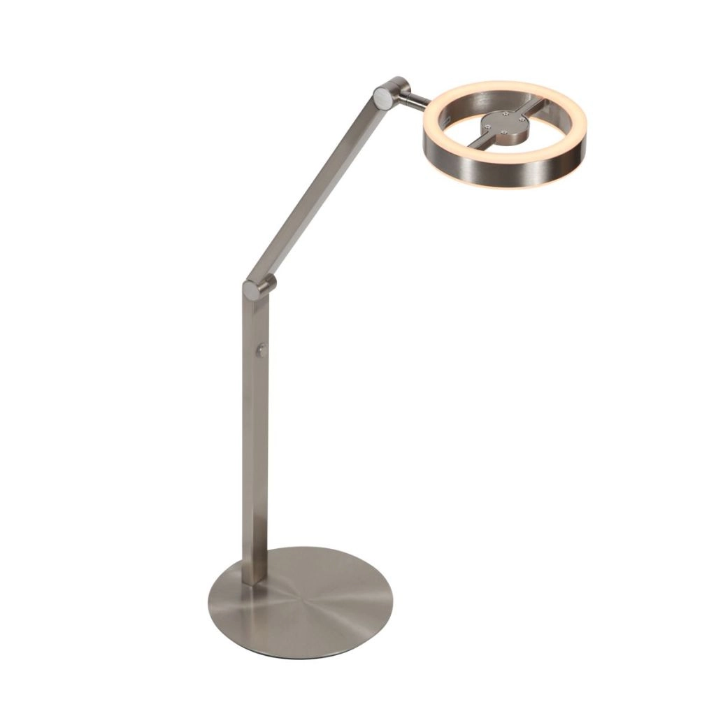 Design-Tischlampe Ringlux gebürstetes Metall Steinhauer 8712746180893