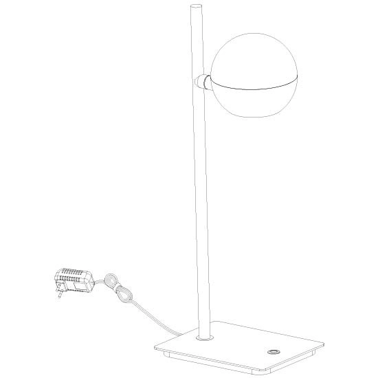 LED-Schreibtischlampe Belluno Schwarz mit Glas – dimmbar Steinhauer 8712746183962
