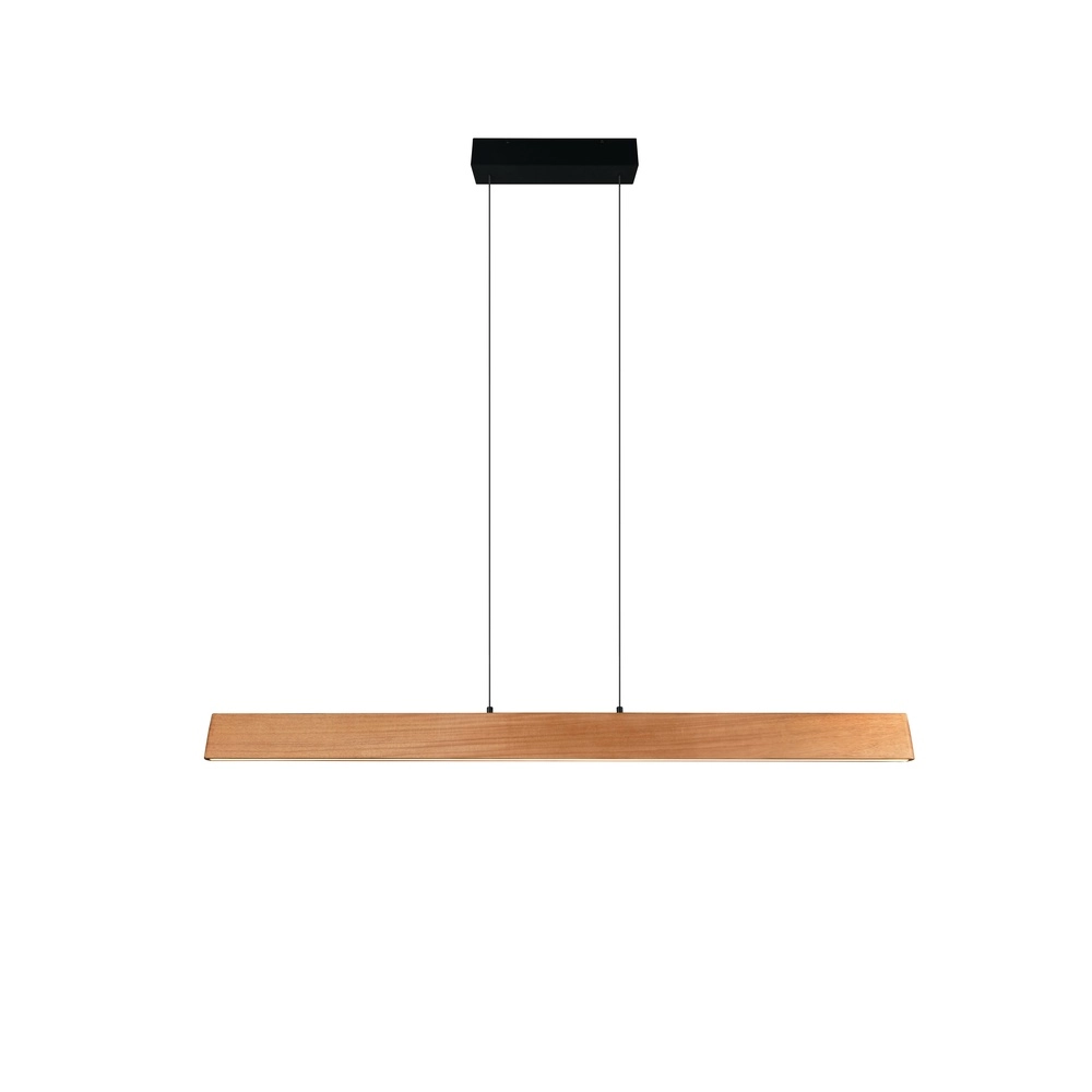 Schlanke Pendelleuchte Edgewood 150cm Holz Trio 4017807662252
