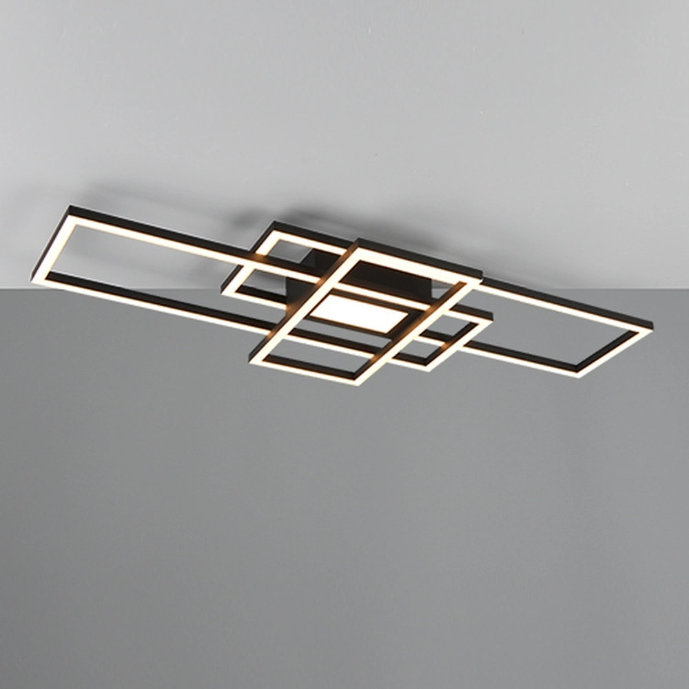 Moderne Deckenlampe Fresno Schwarz Trio 4017807653731