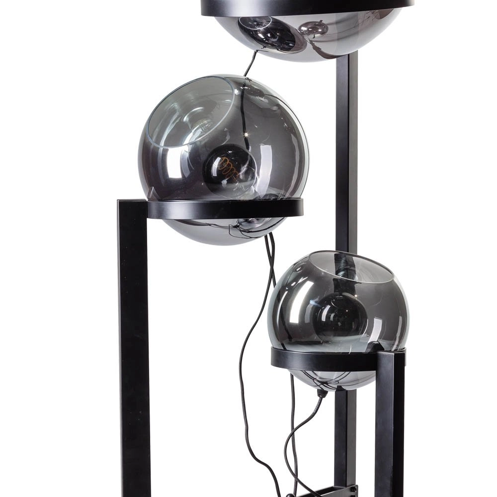 Glas Stehlampe Orb 3 Lichtschwarz mit Spiegelglas ETH 8719075189283