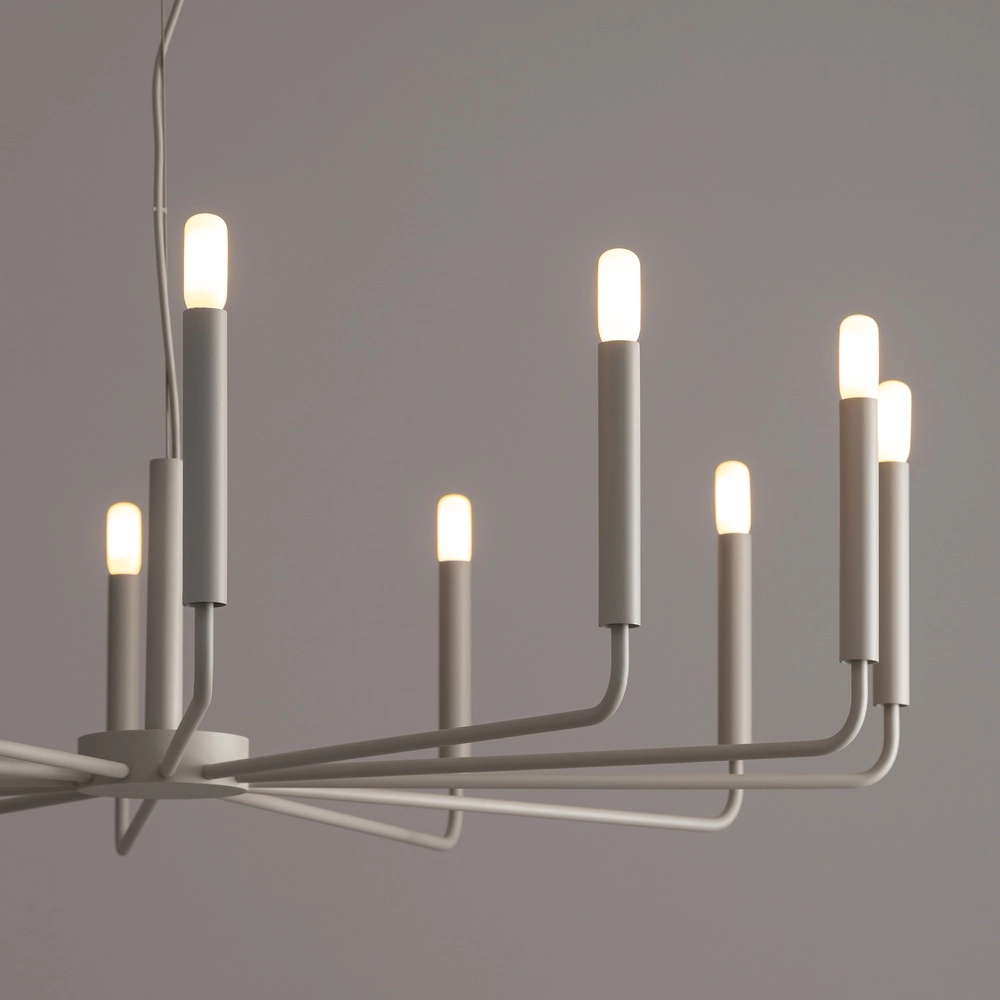 Moderner Kronleuchter Orto Ø 103 cm grau Lyora 5903139114653