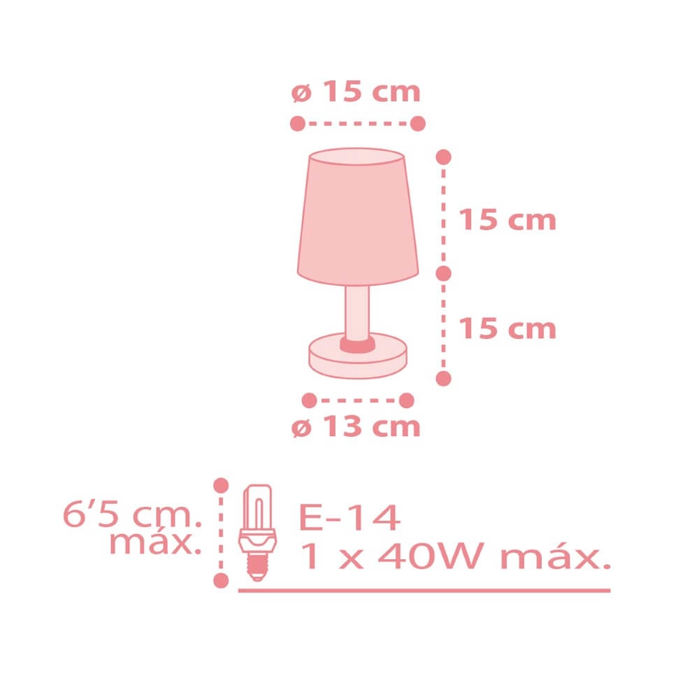 Kinderzimmer-Tischlampe Star Light zartes Rosa Dalber 8420406001289