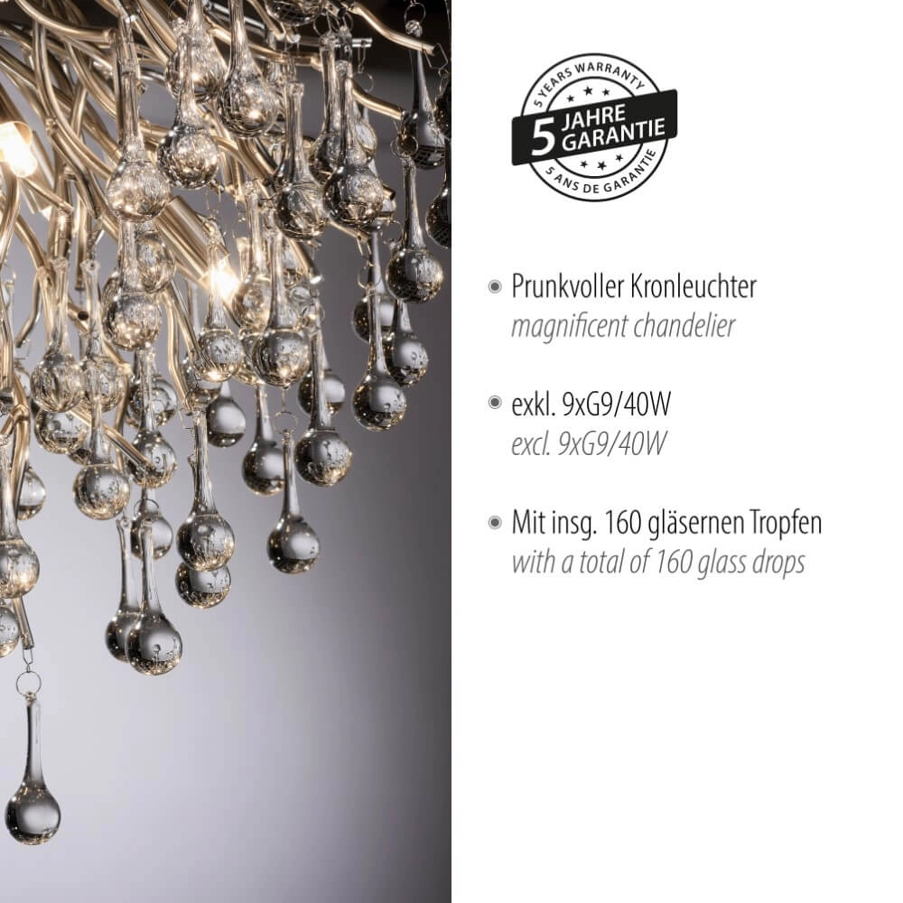 Kronleuchter Icicle Metall 50cm Paul Neuhaus 4012248352090