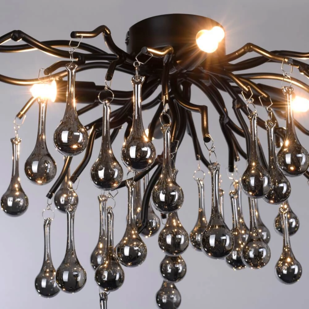 Kronleuchter Icicle schwarz 60cm Paul Neuhaus 4012248377574
