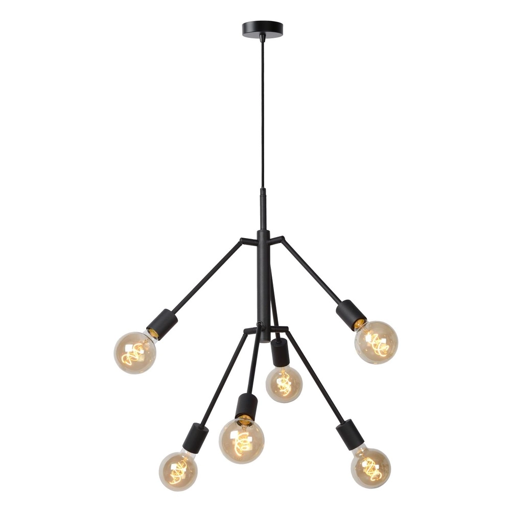 Pendellampe Lester Black 6-Lights Lucide 5411212211330