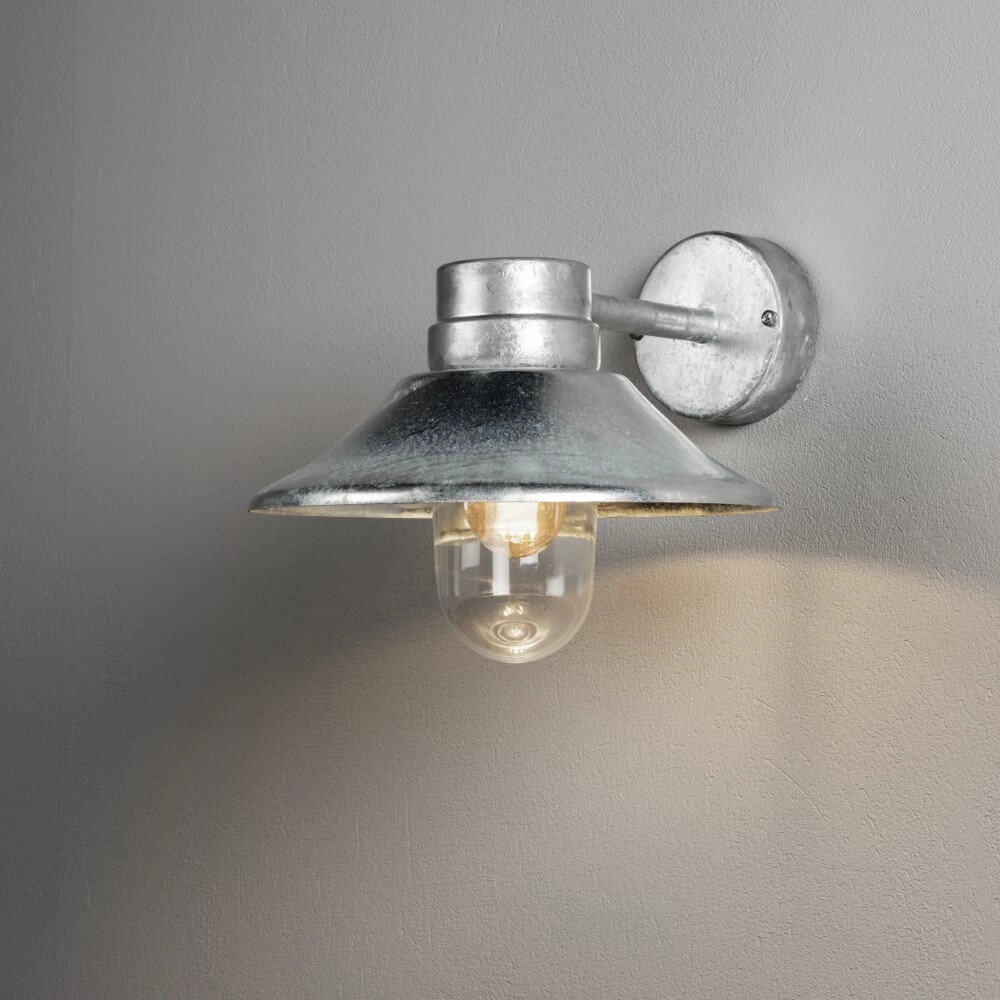 Ländliche Wandlampe Vega gebürstetes Metall KonstSmide 7318304283214