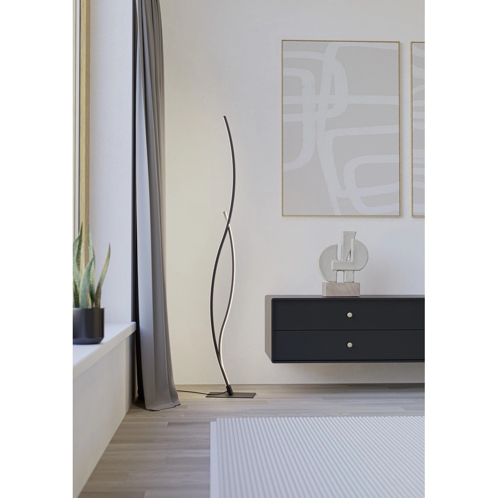 Schicke LED-Stehlampe Grisolia 129 cm – Schwarz Eglo 9008606316212