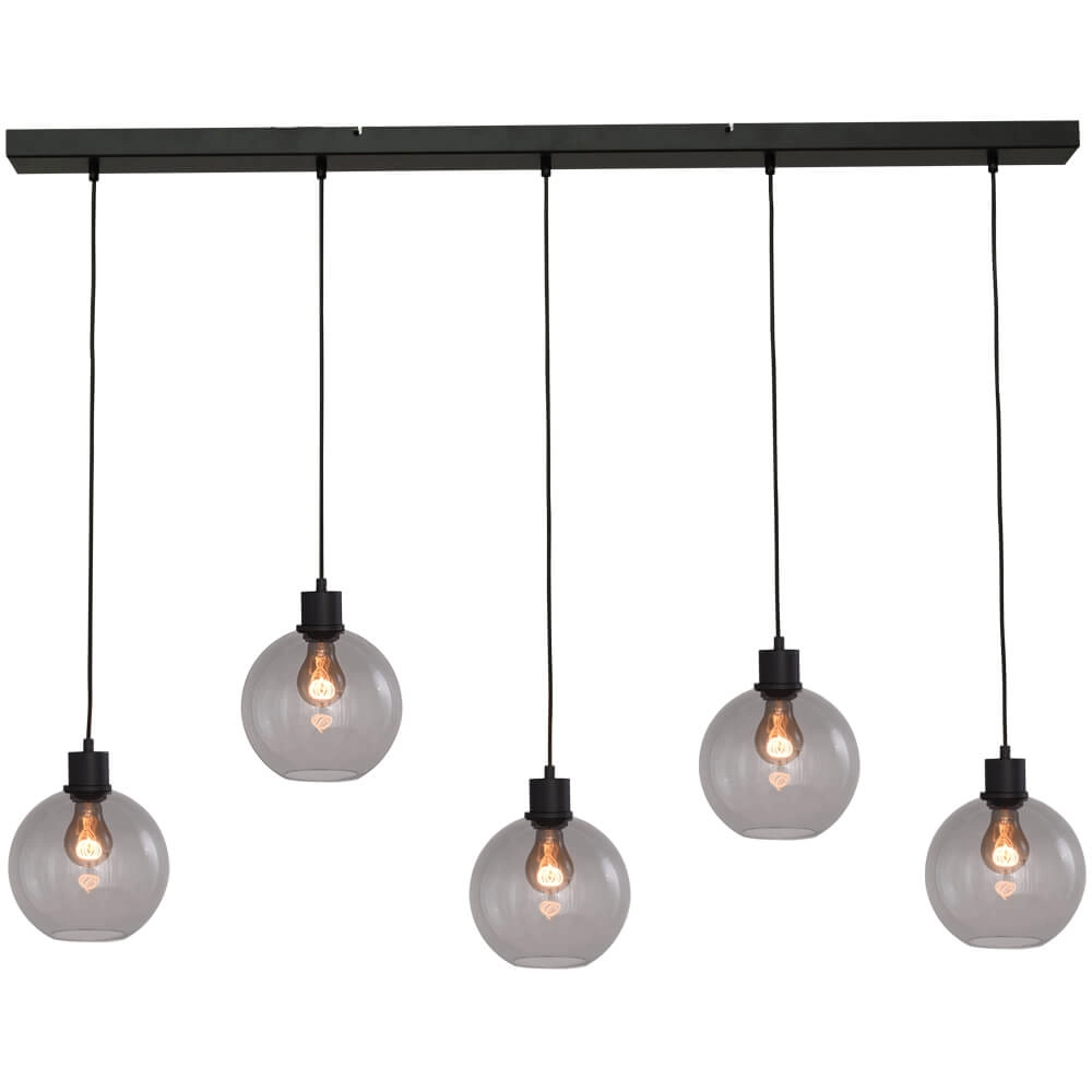 Hängelampe Lazise 5x Ø 20cm schwarz