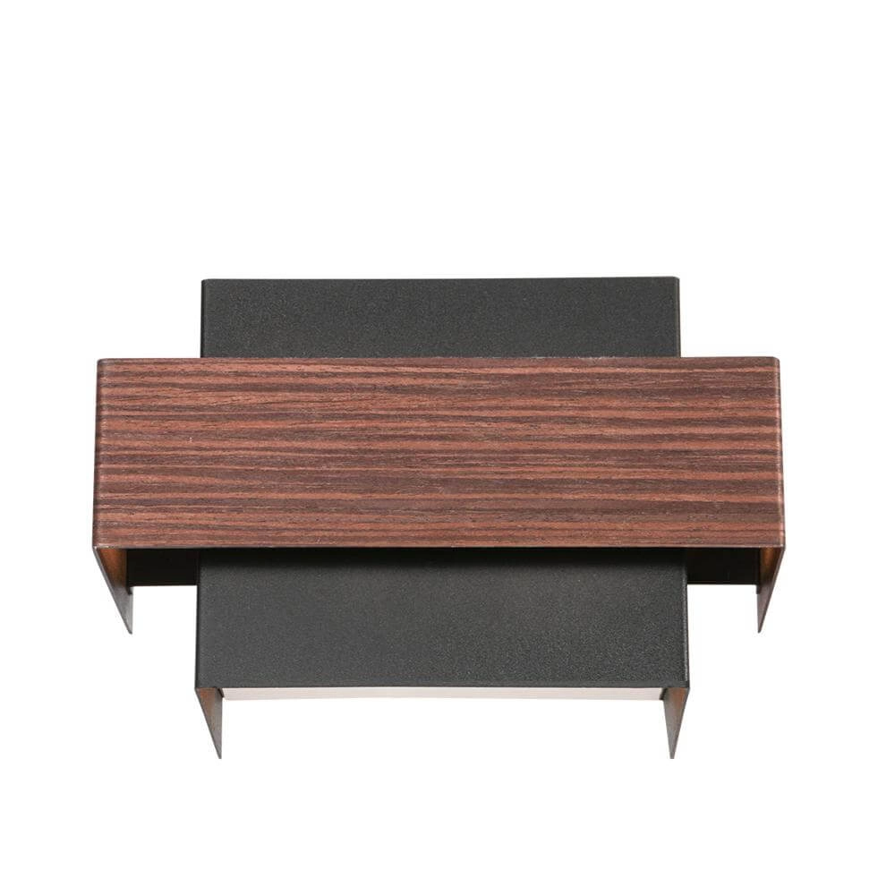 Wandleuchte Muro schwarz mit Holz M Steinhauer 8712746177756
