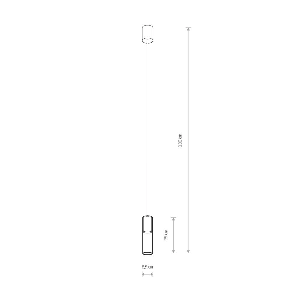 Hängelampe mit Glas Cylinder Gold Lyora 5903139786898