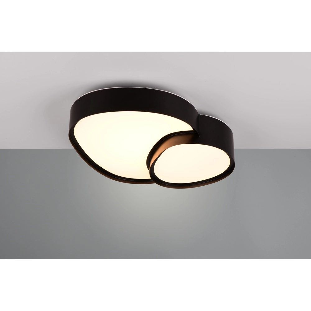 Organische Deckenleuchte Rise 43,5cm schwarz Trio 4017807600582
