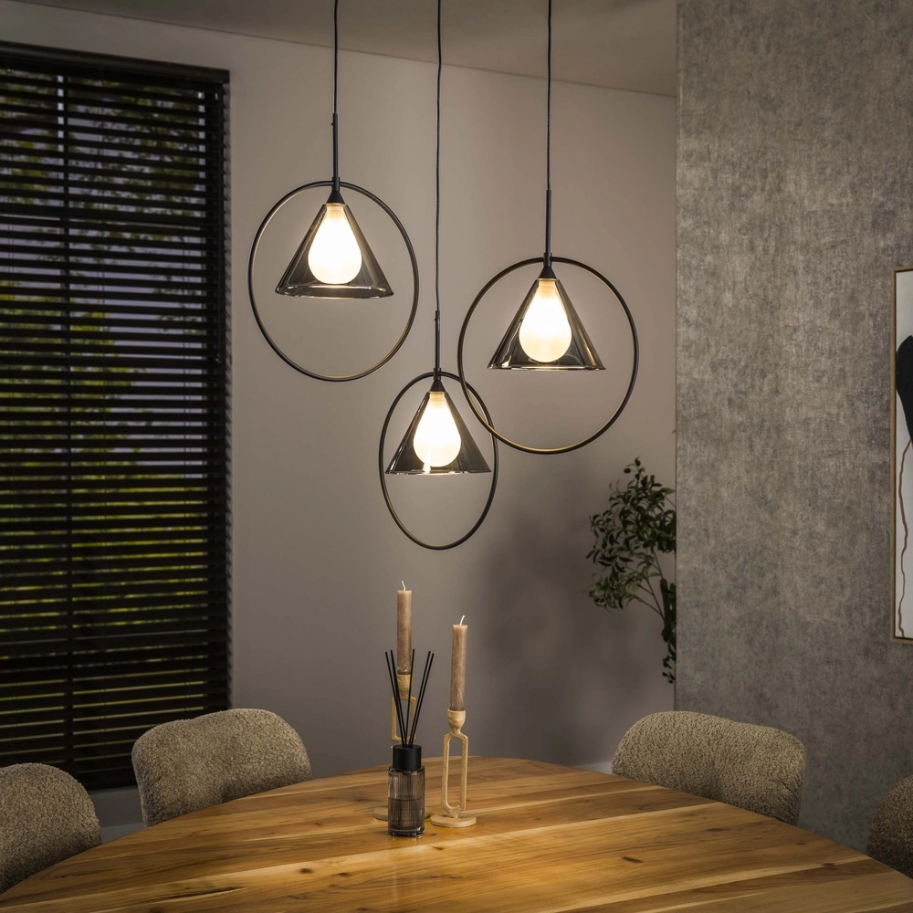 3-Licht-Pendellampe Conic für Runde Tisch Lyora 8716803512016
