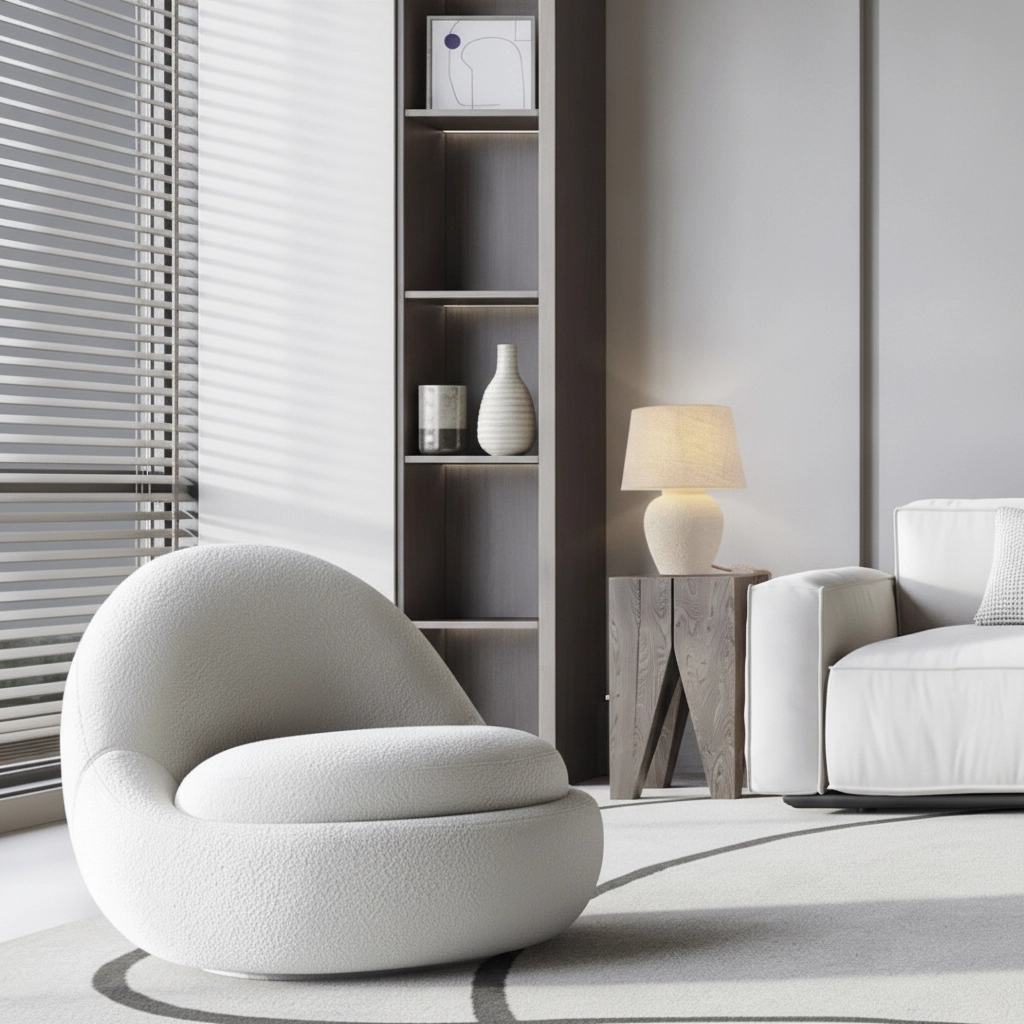 Japandi-Tischlampe Tero Beige