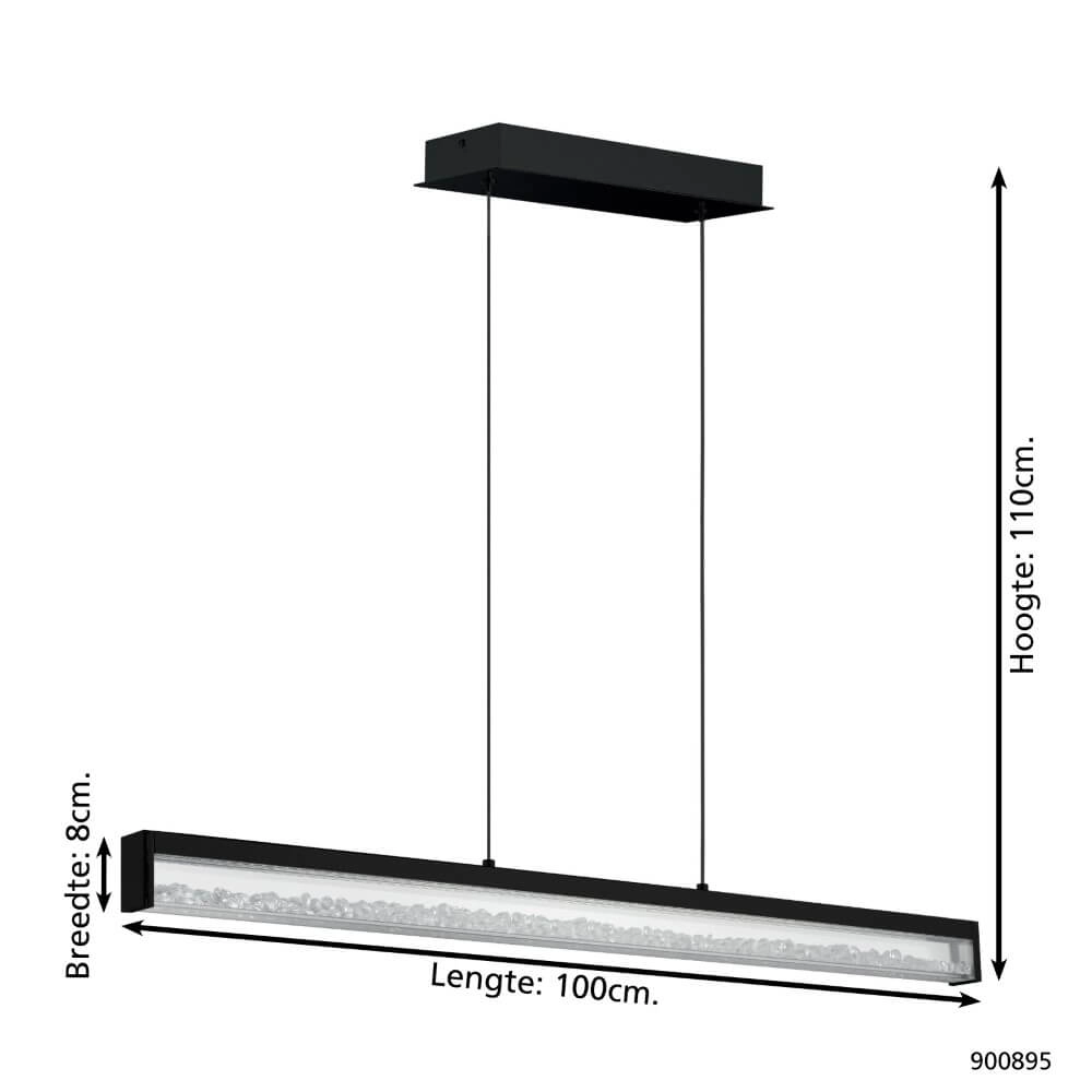 LED-Hängelampe Cardito 1 100cm - schwarz Eglo 9008606267941