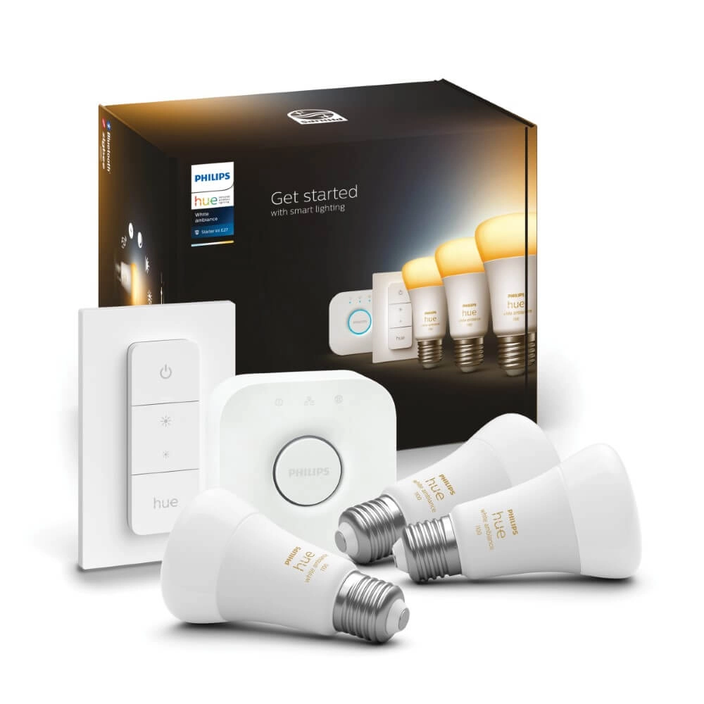 Hue Starterpack - E27 - 11W - White Ambiance 3er-Set Philips 8719514291232