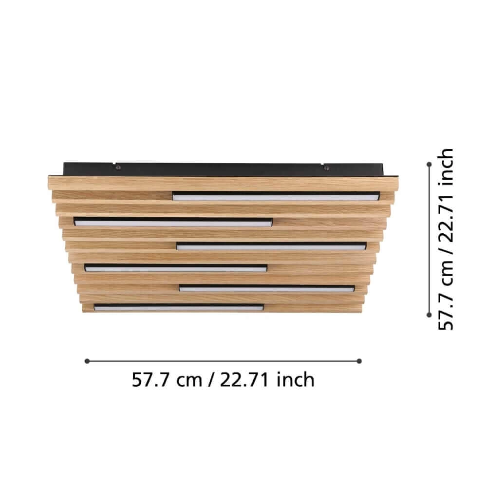 LED-Deckenleuchte aus Holz Marreira 58cm Stars of Light 9002759398989