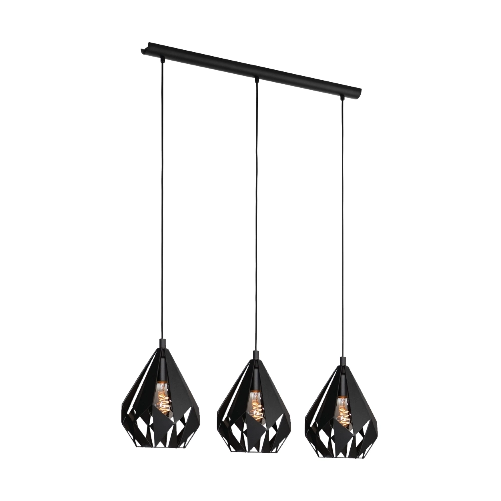 Schwarze Pendelleuchte Carlton 5 3-flammig Eglo 9002759437015