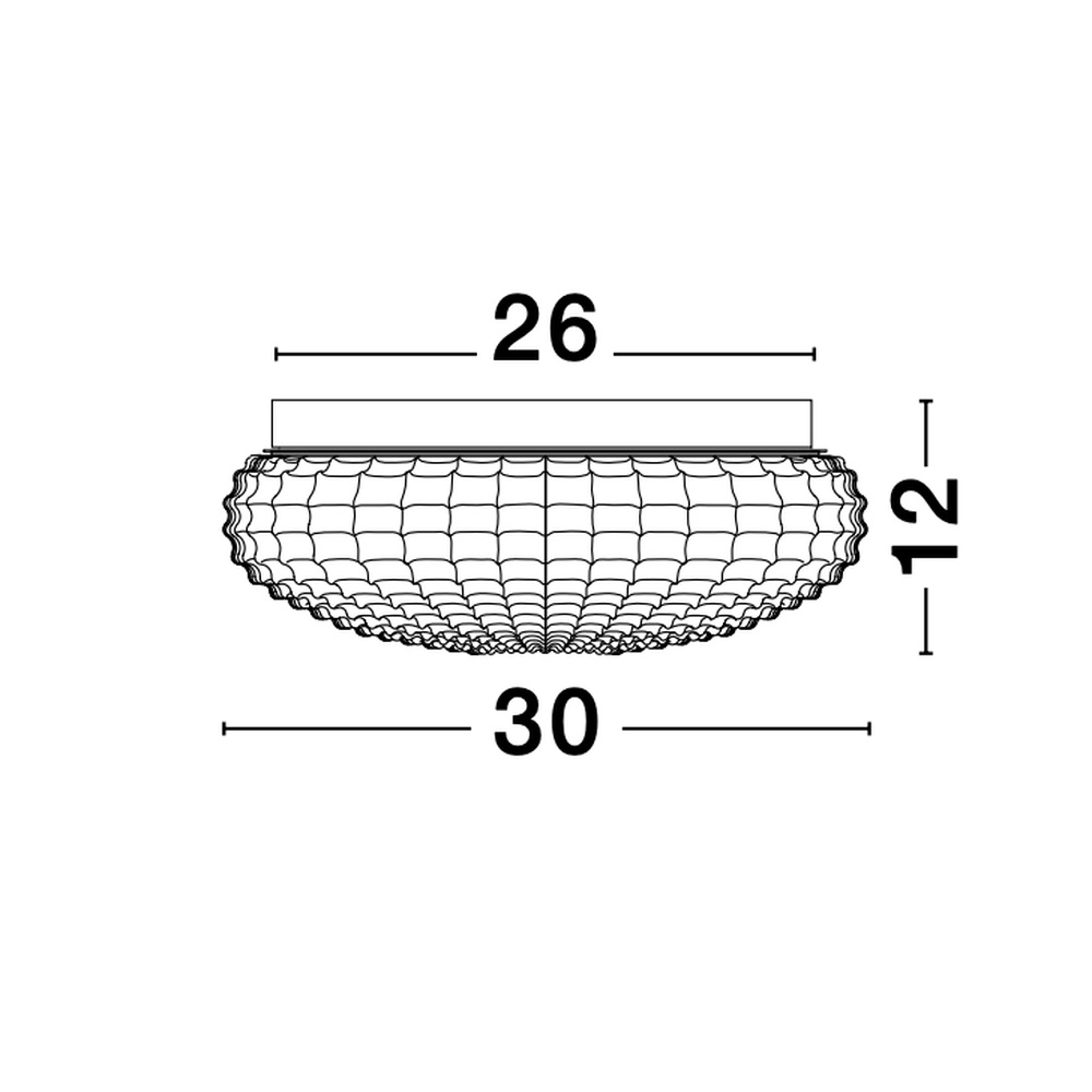 Deckenlampe Clam Rauchglas Lyora 5212017419446