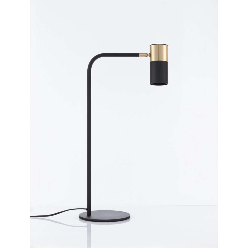 Tischlampe Pongo schwarz mit gold Lyora 5212017441782